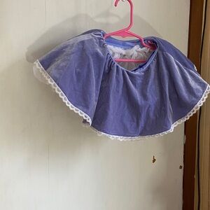Skirt for dancing or skating purple skirt & white tule netting under skirt